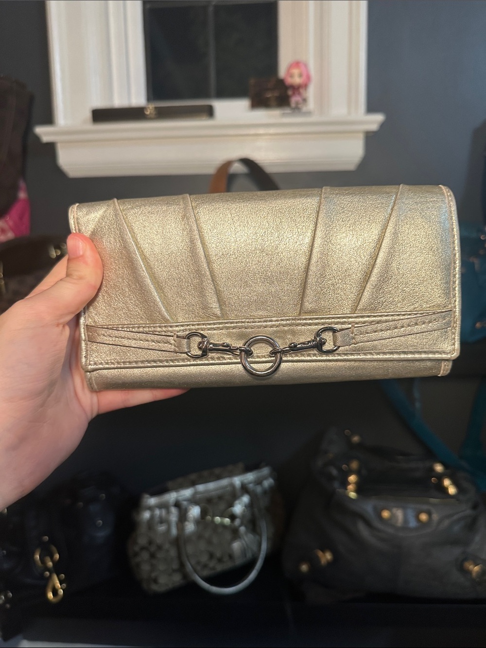 Coach Metallic Gold clutch/wallet